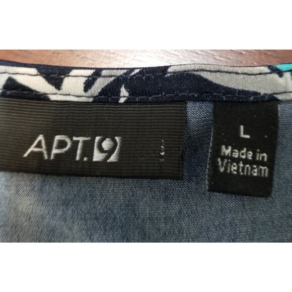 Apt 9 Beautiful Sundress Crossover Bust 3 Pleats Each Shoulder A-Line Style Sz L - Picture 5 of 7